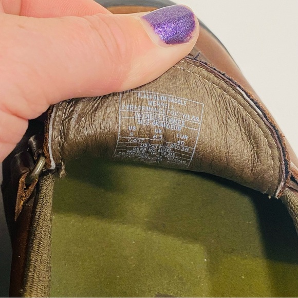 Merrell Plaza Glide Saddle Brown Leather Saddle Slip-On Loafers Women’s 9 - Picture 7 of 10